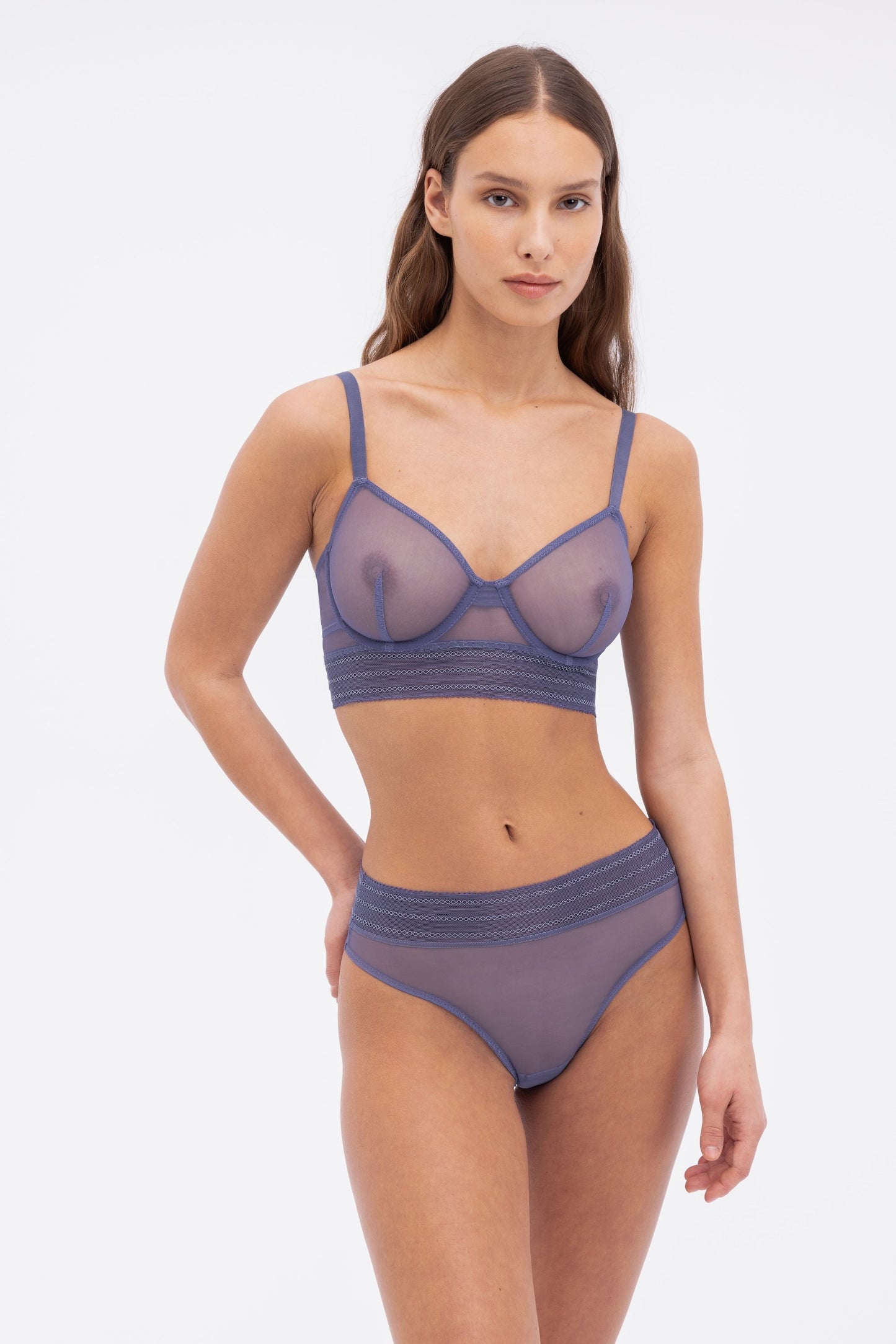 Bare Underwire Longline Bra | Dusk