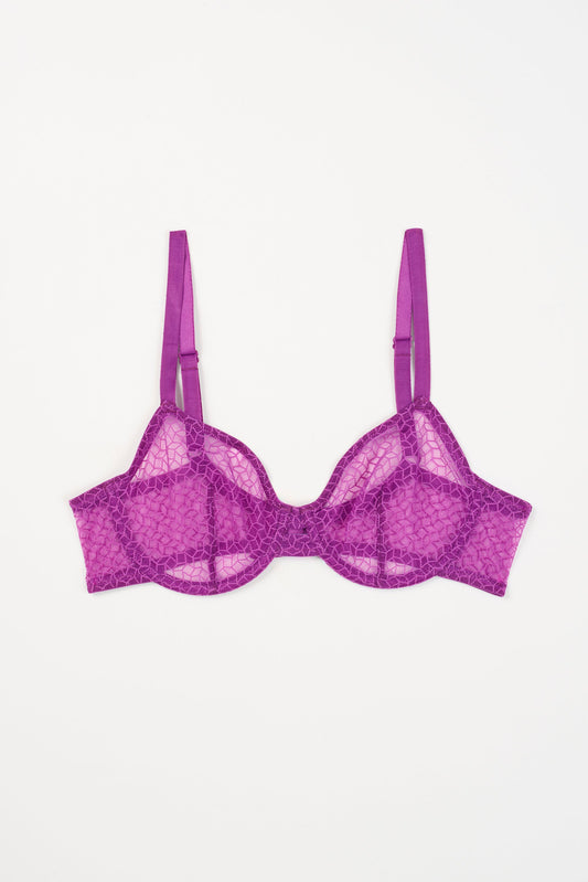 Kaleidoscope Underwire Bra | Berry