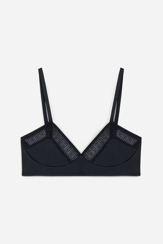 Matrix Soft Triangle Bra | Black